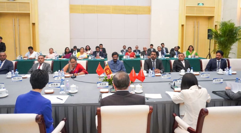 China visiting JVP team at he Foreign Affairs Department of the Communist Party of China