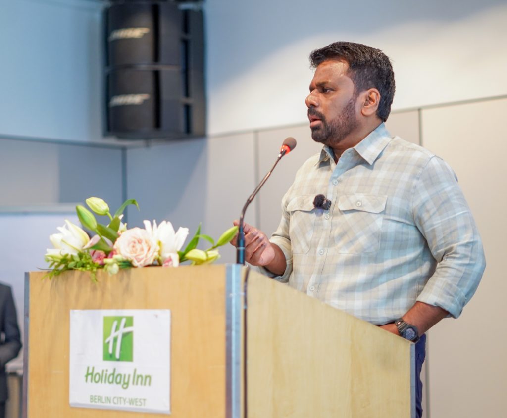 President Anura Kumara Dissanayake addressing the Sri Lankan community