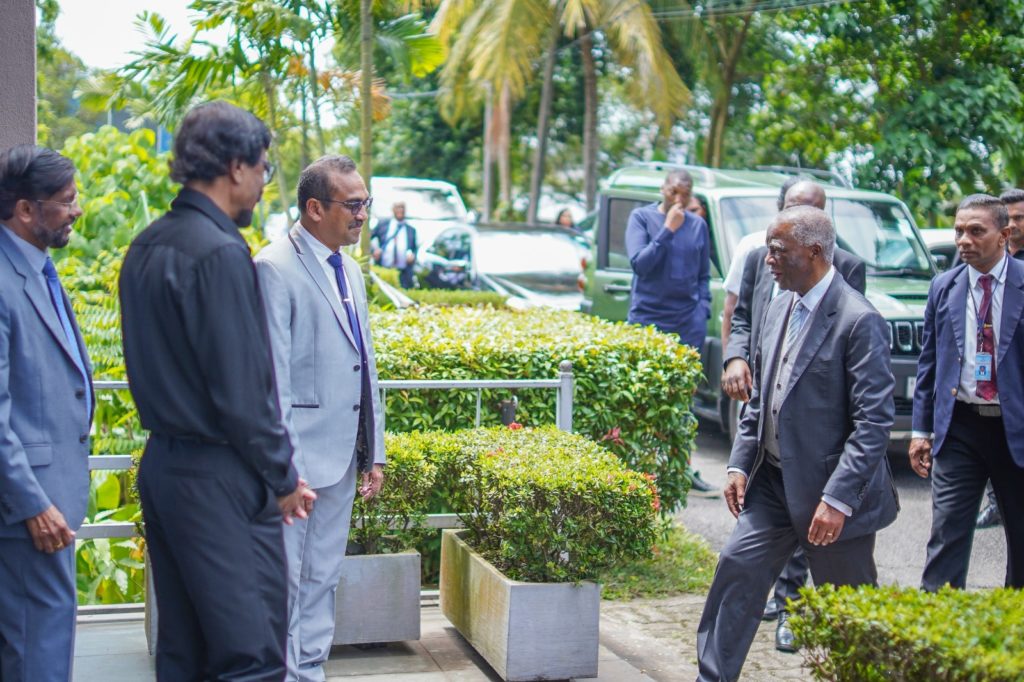 NPP JVP leaders welcome the former president of the Republic of South Africa at JVP head office