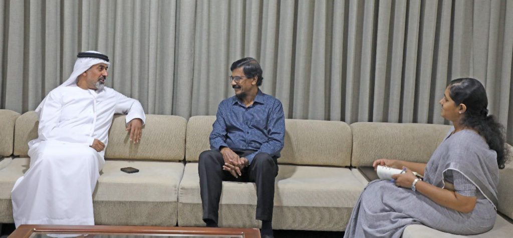 Tilvin Silva discussing with KHALED NASSER SULAIMAN NASEER ALAMERI
