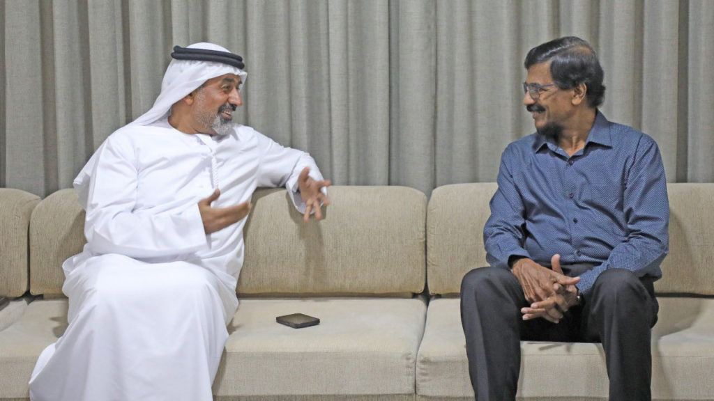 Tilvin Silva discussing with KHALED NASSER SULAIMAN NASEER ALAMERI